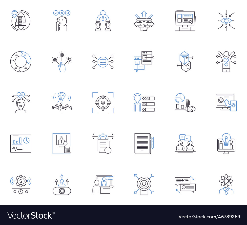 Collaborator nerks line icons collection teamwork