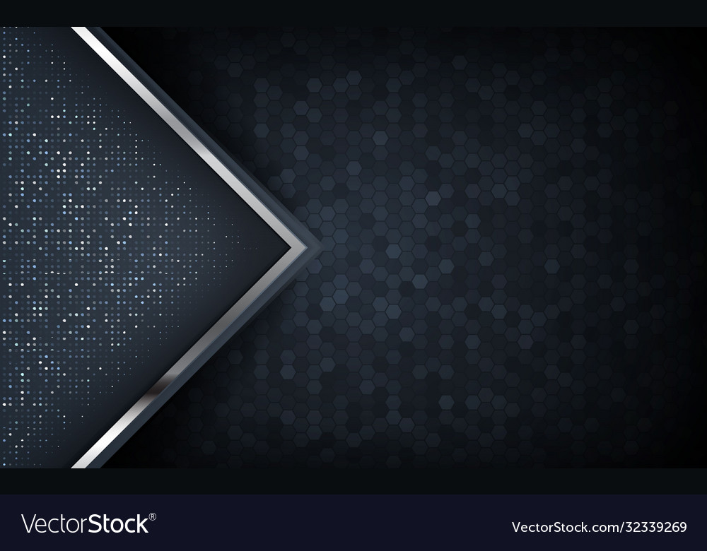 Dark abstract background hexagon texture Vector Image Dark abstract background hexagon texture