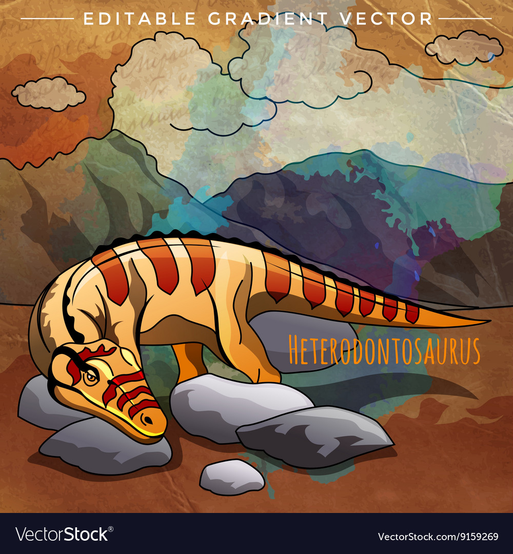 Dinosaur In The Habitat Of Royalty Free Vector Image