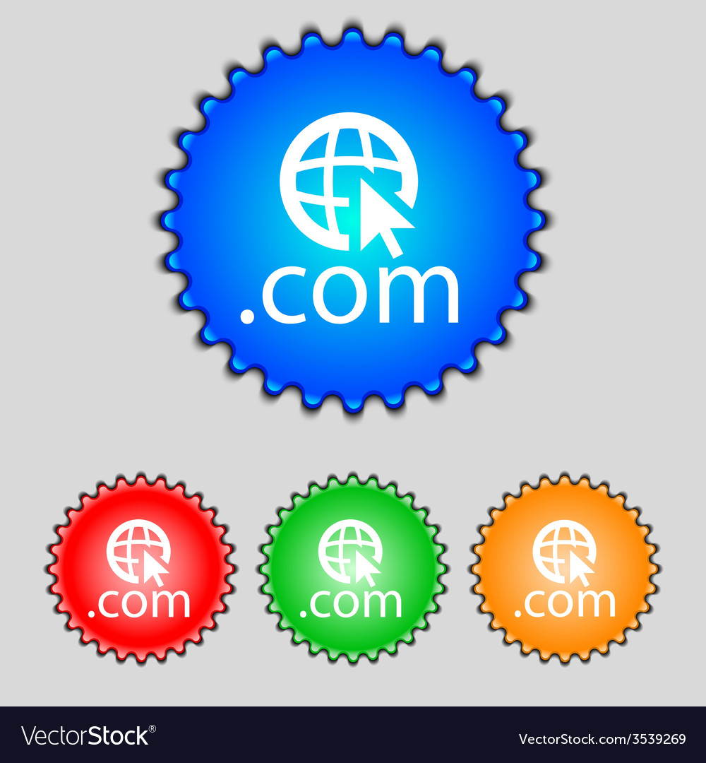 Domain com sign icon top-level internet