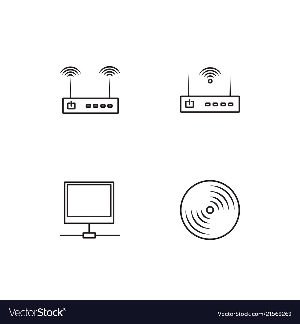 Electrical devices linear icons set simple