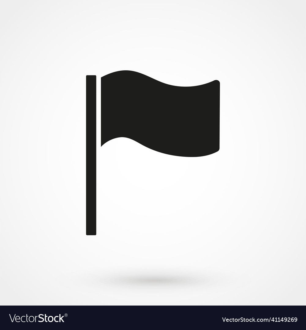 Flag icon in a simple style vector image Flag icon in a simple style
