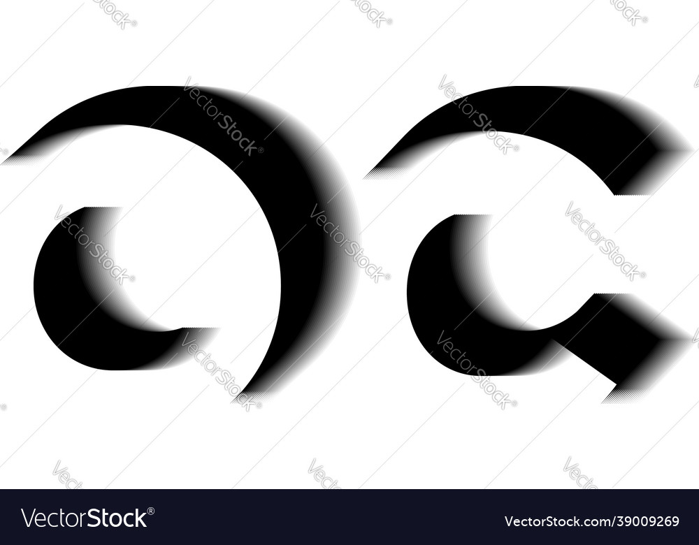 Oc monogram shadow shape style