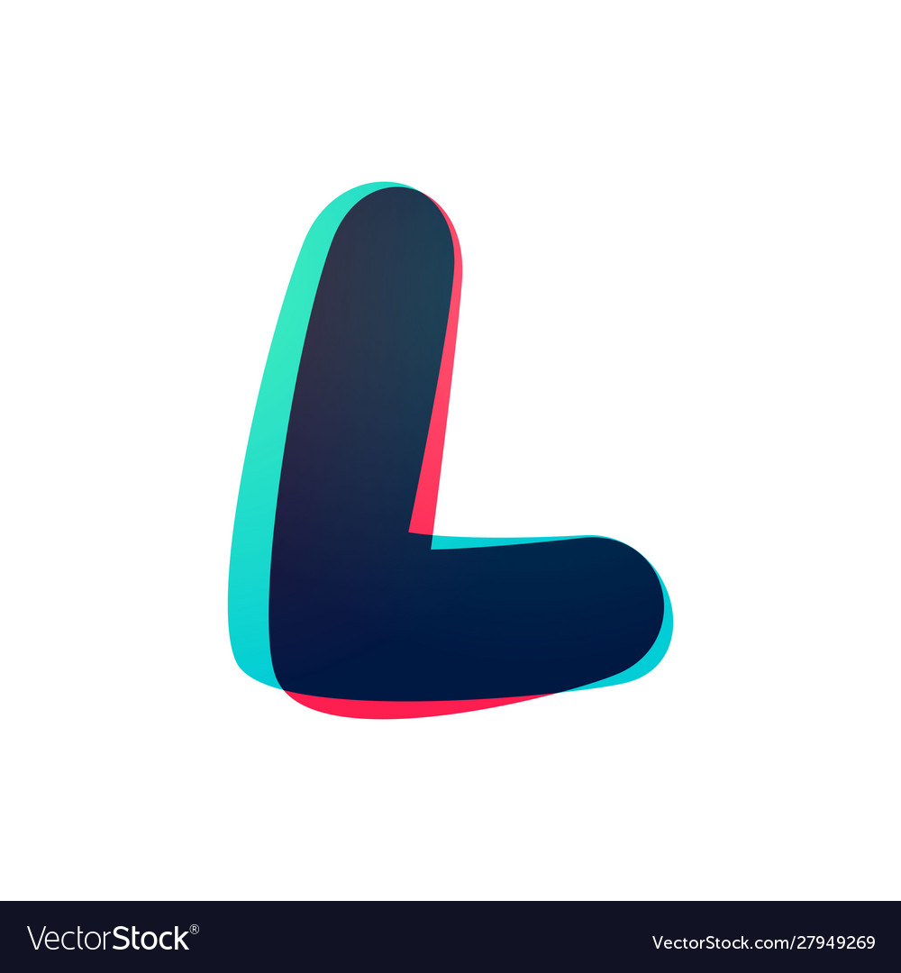 Overlapping gradient letter l logotype