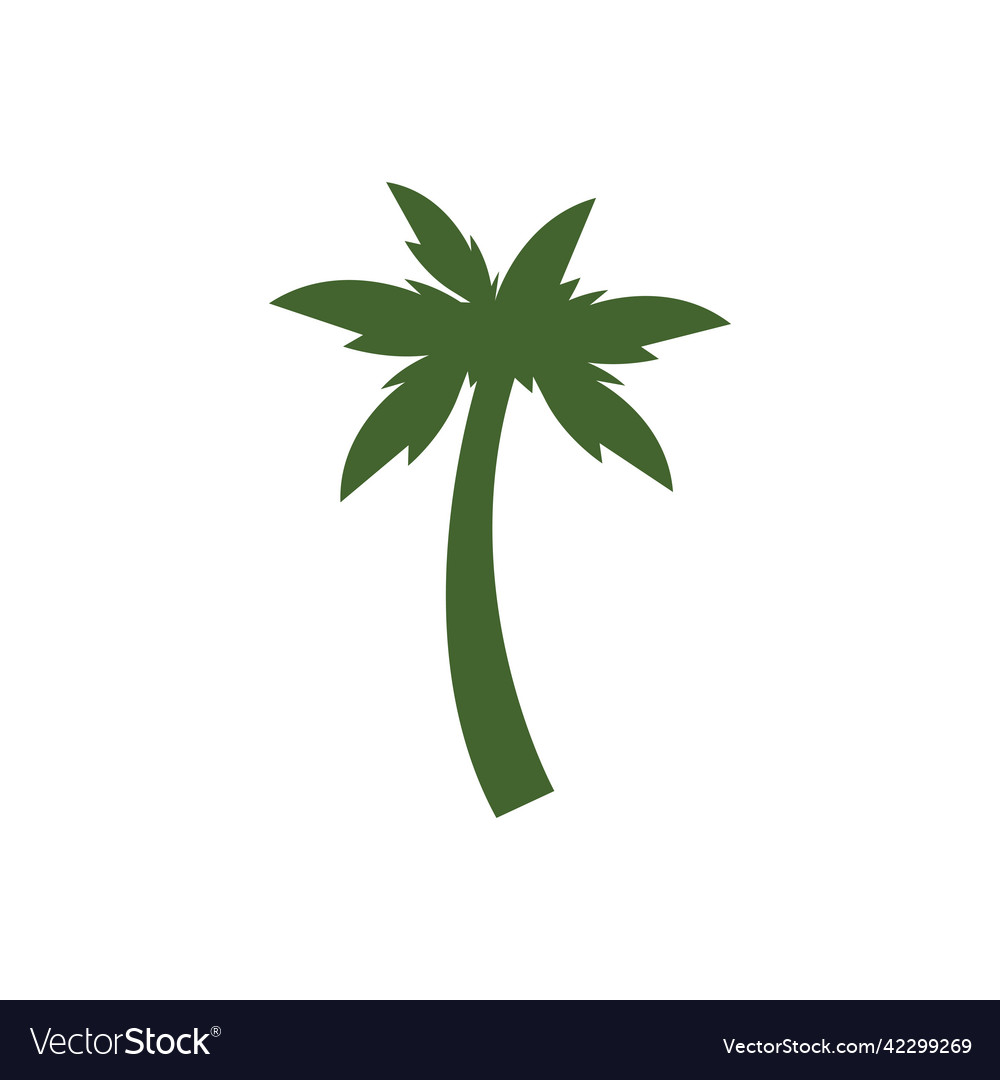 Palm tree leaf Royalty Free Vector Image - VectorStock