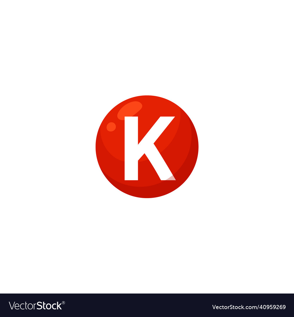 Potassium mineral supplement circle icon