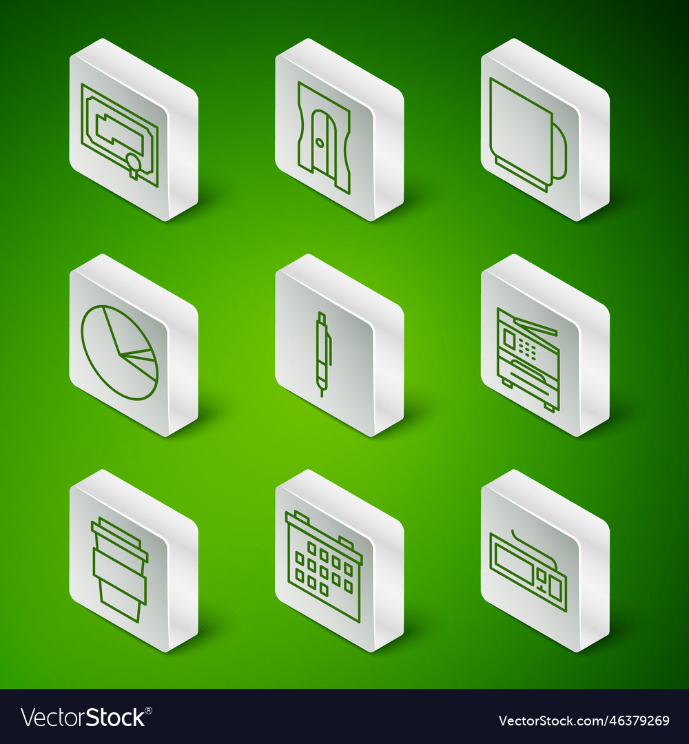 Set line keyboard calendar certificate template vector image Set line keyboard calendar certificate template