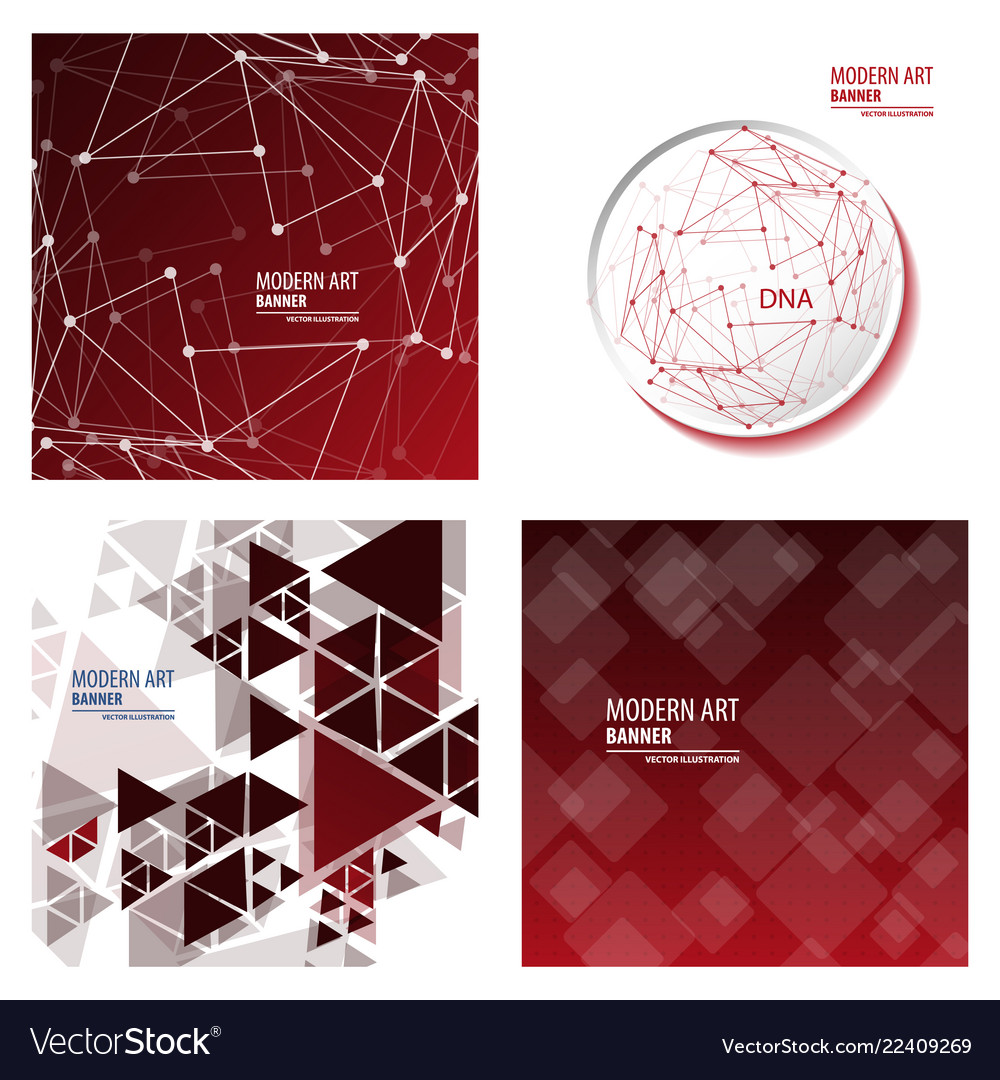 Set of minimal geometric background dynamic vector image Set of minimal geometric background dynamic
