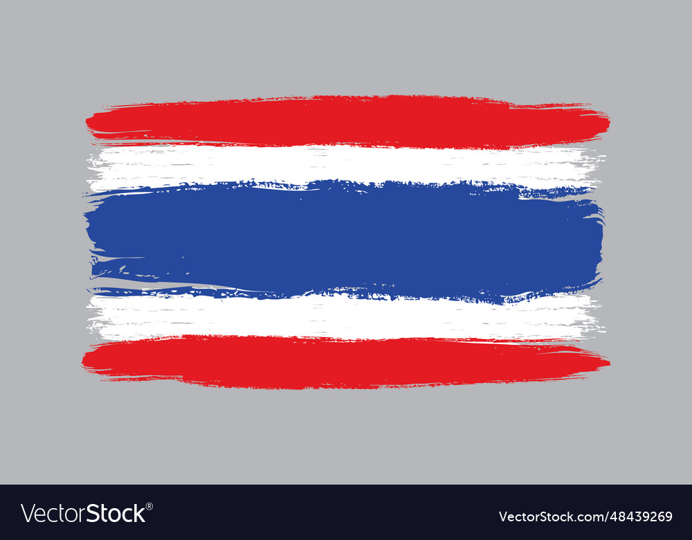 Thailand flag brushhand drawn