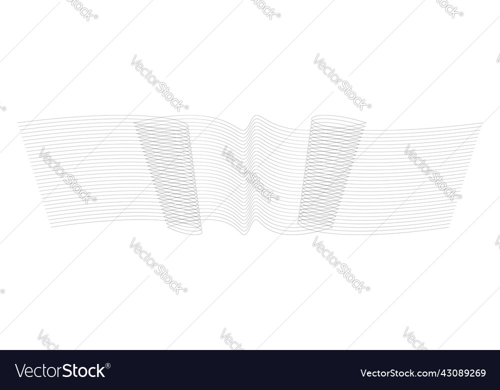Wavy waving lines abstract design element