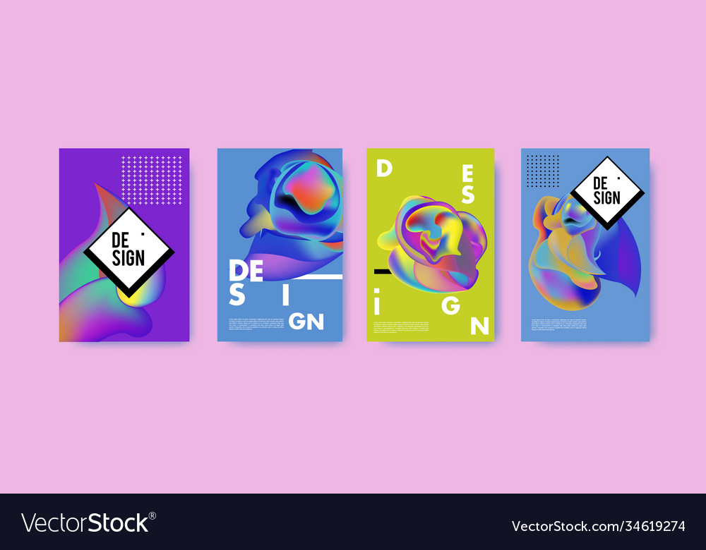 Abstract colorful liquid and fluid pattern Vector Image Abstract colorful liquid and fluid pattern