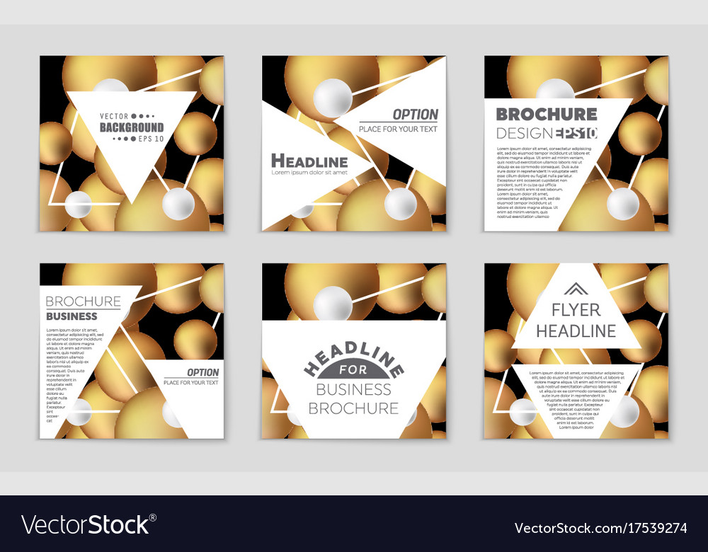 Abstract layout background set for art