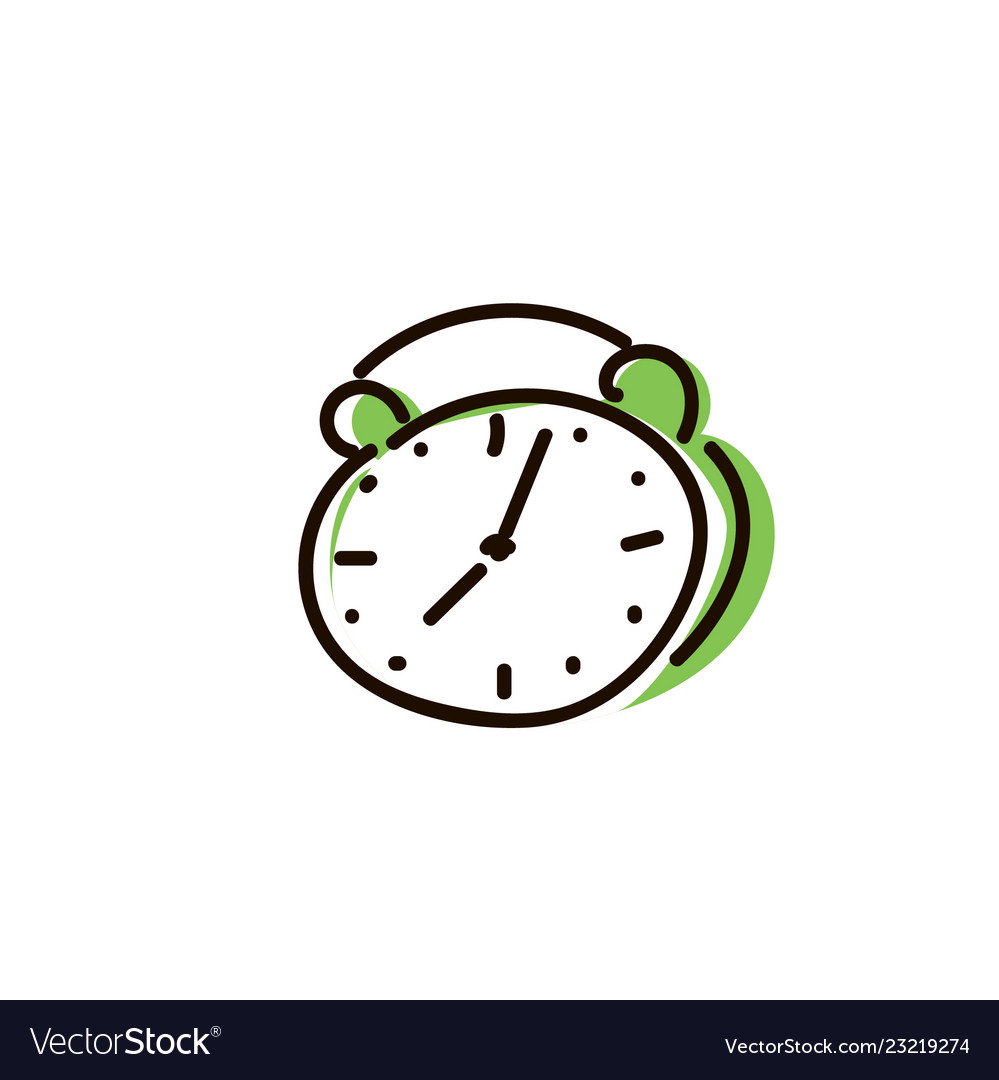 Alarm clock icon isolated on white