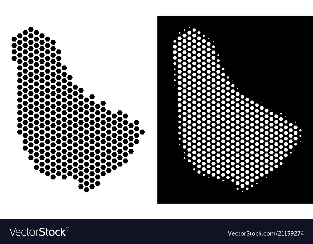 Barbados map hexagonal abstraction