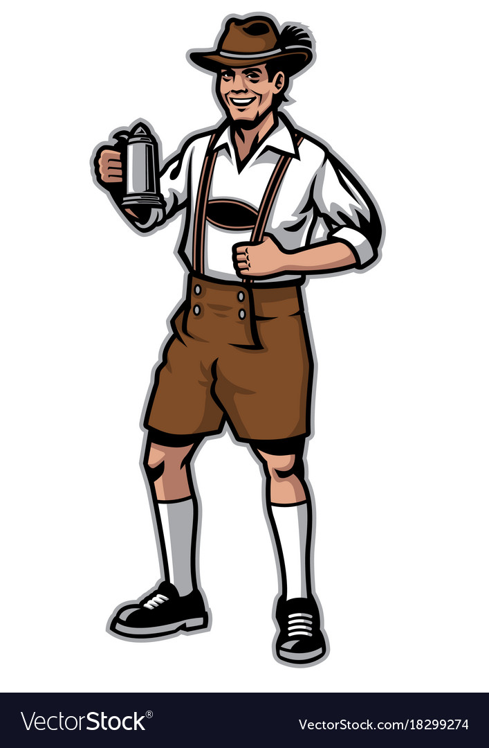 Man hotsell in lederhosen