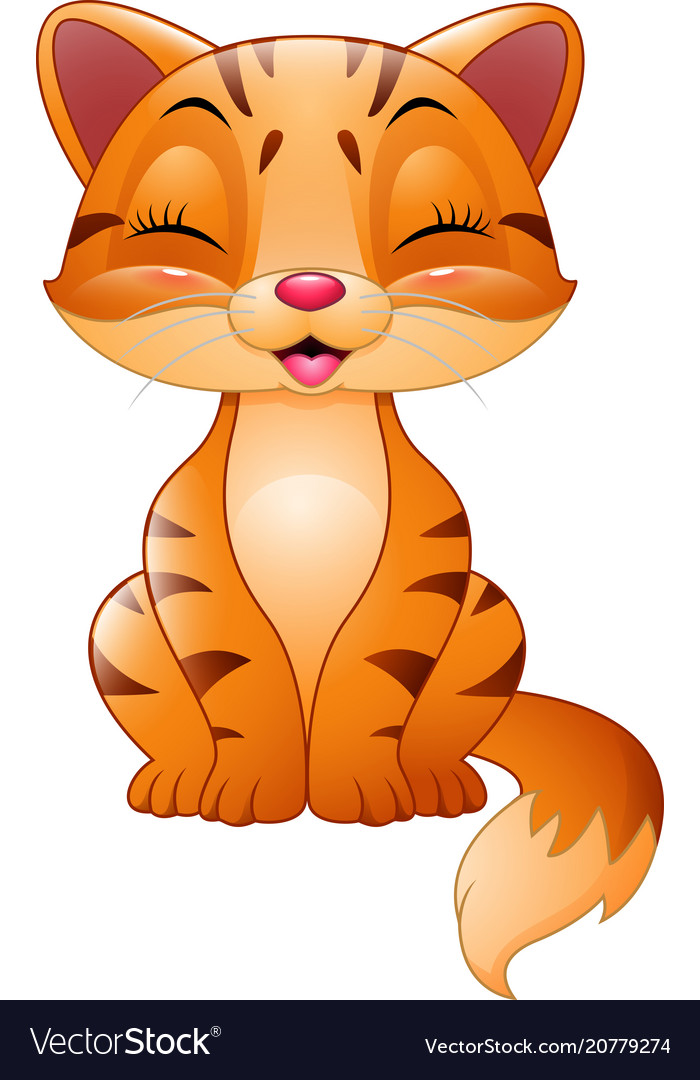 Cartoon Funny Cat Royalty Free Vector Image Vectorstock 1067