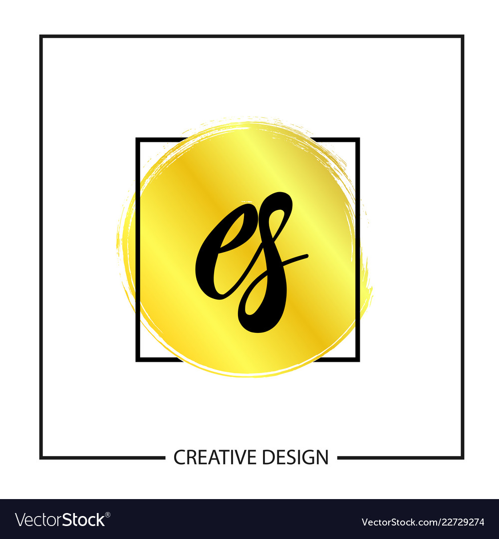 Initial letter es logo template design vector image Initial letter es logo template design