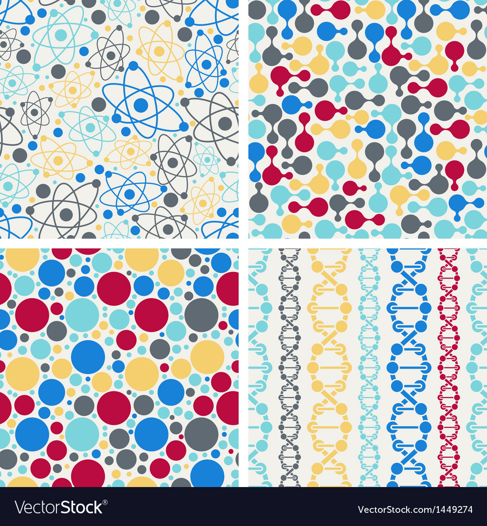 Molecular structure seamless patterns