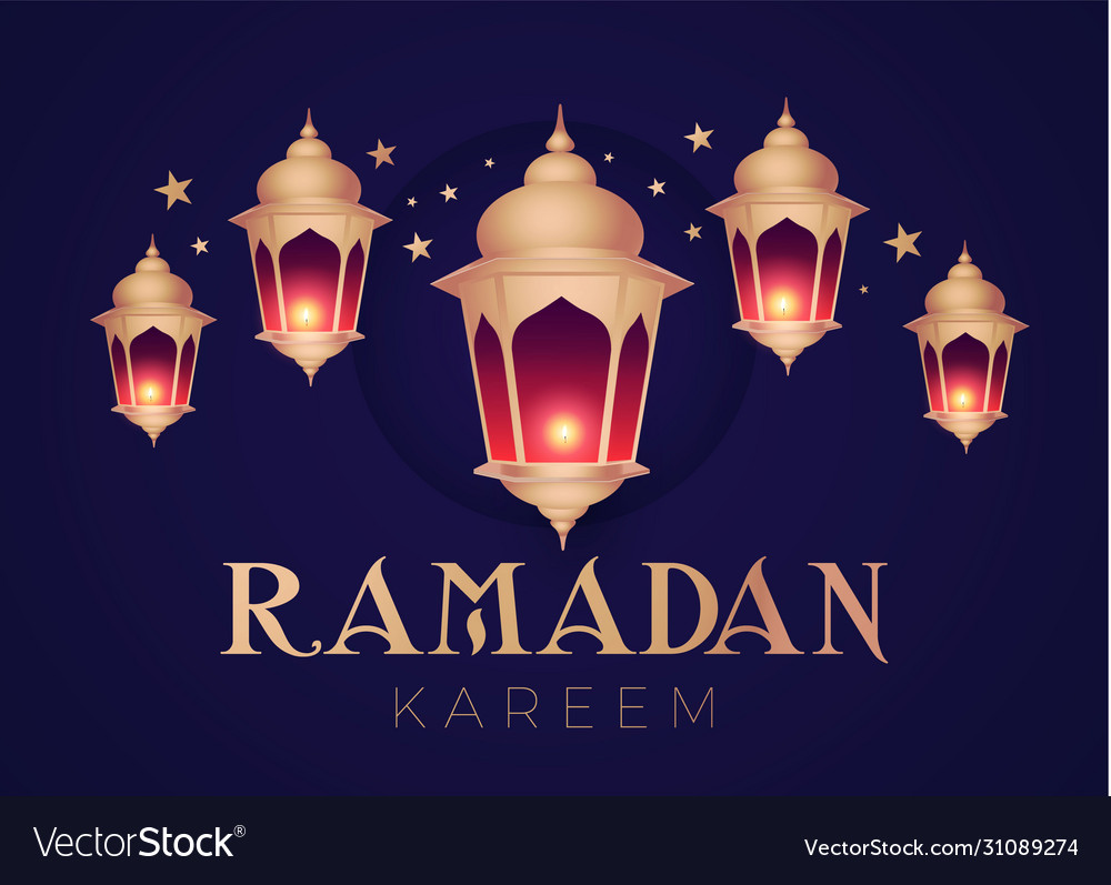 Ramadan kareem greeting islamic holiday design Vector Image