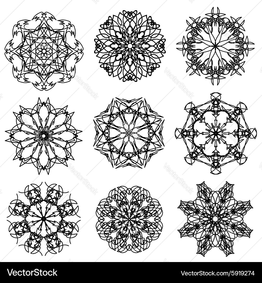 Patterns Of Rondon Round ornamental geometric pattern Royalty Free Vector Image