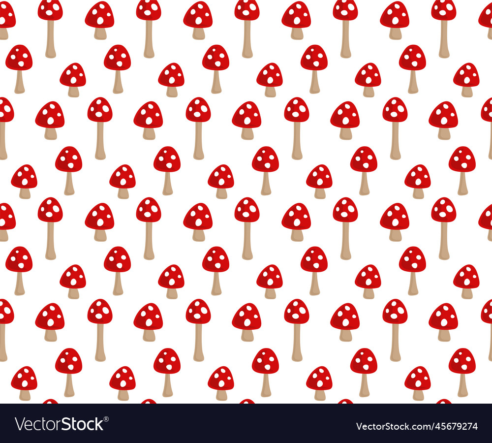 Seamless background with mushrooms Royalty Free Vector Image