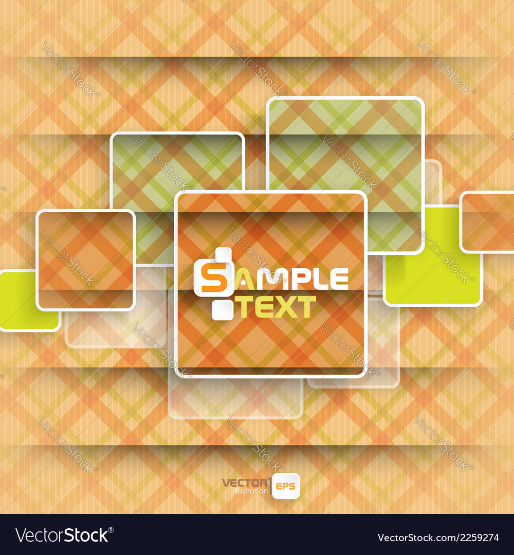 Square element on stripes background