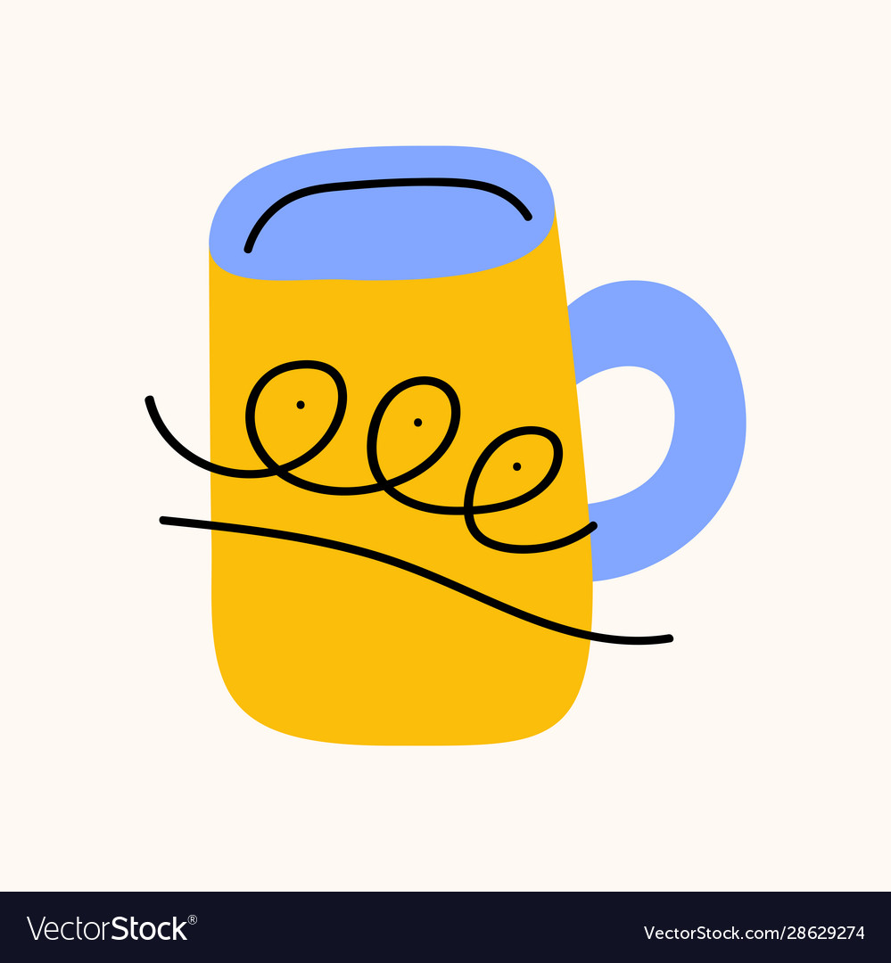 Tee oder Kaffee Tasse Cartoon doodle Stock-Ikone vector image Tee oder Kaffee Tasse Cartoon doodle Stock-Ikone