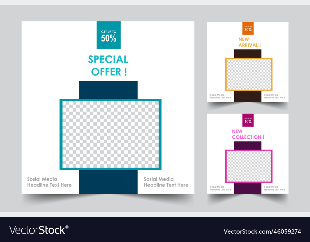 Templates of horizontal web banner for header Vector Image Templates of horizontal web banner for header