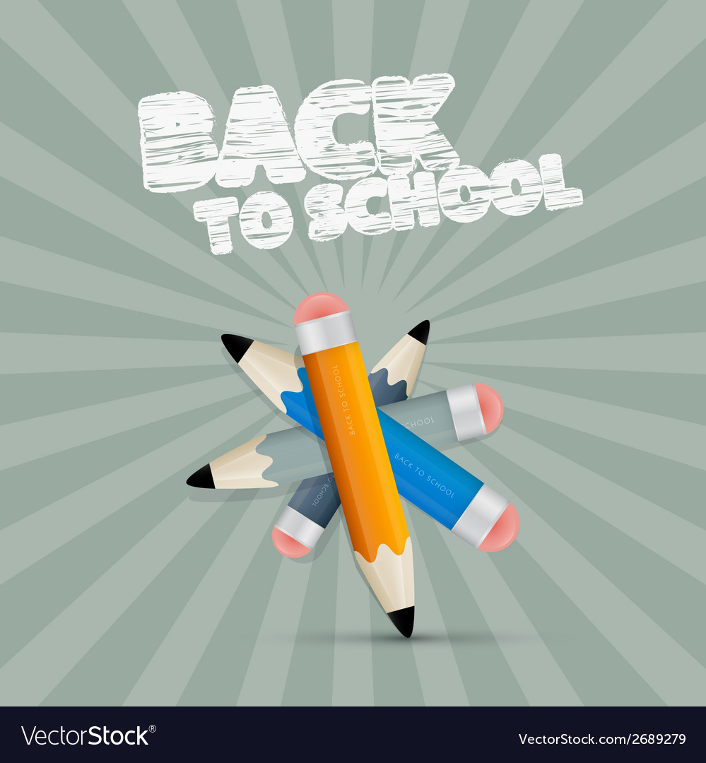 Back to school retro with pencils