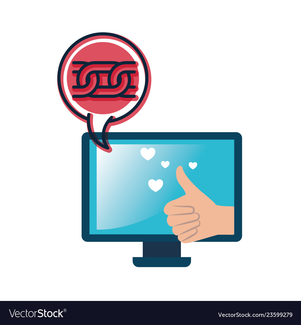 Computer screen with objects isolated icon