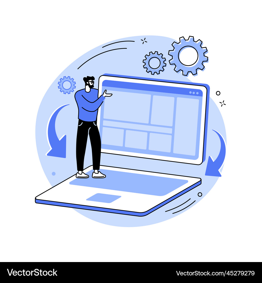 Detachable device technology abstract concept Vector Image