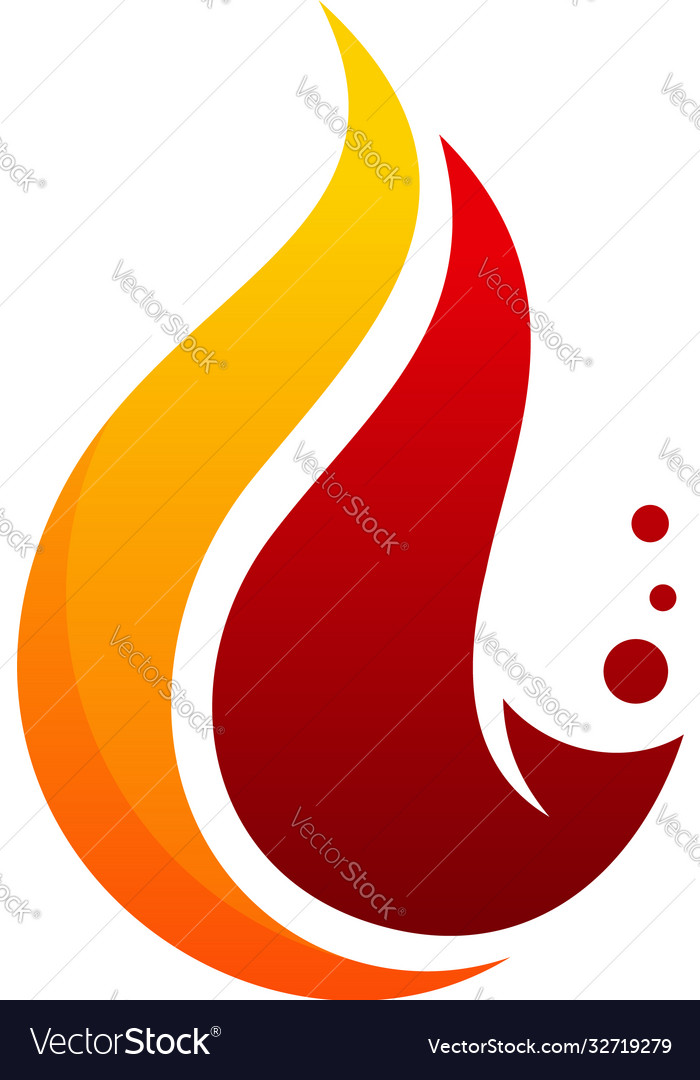 Fire flame logo design template