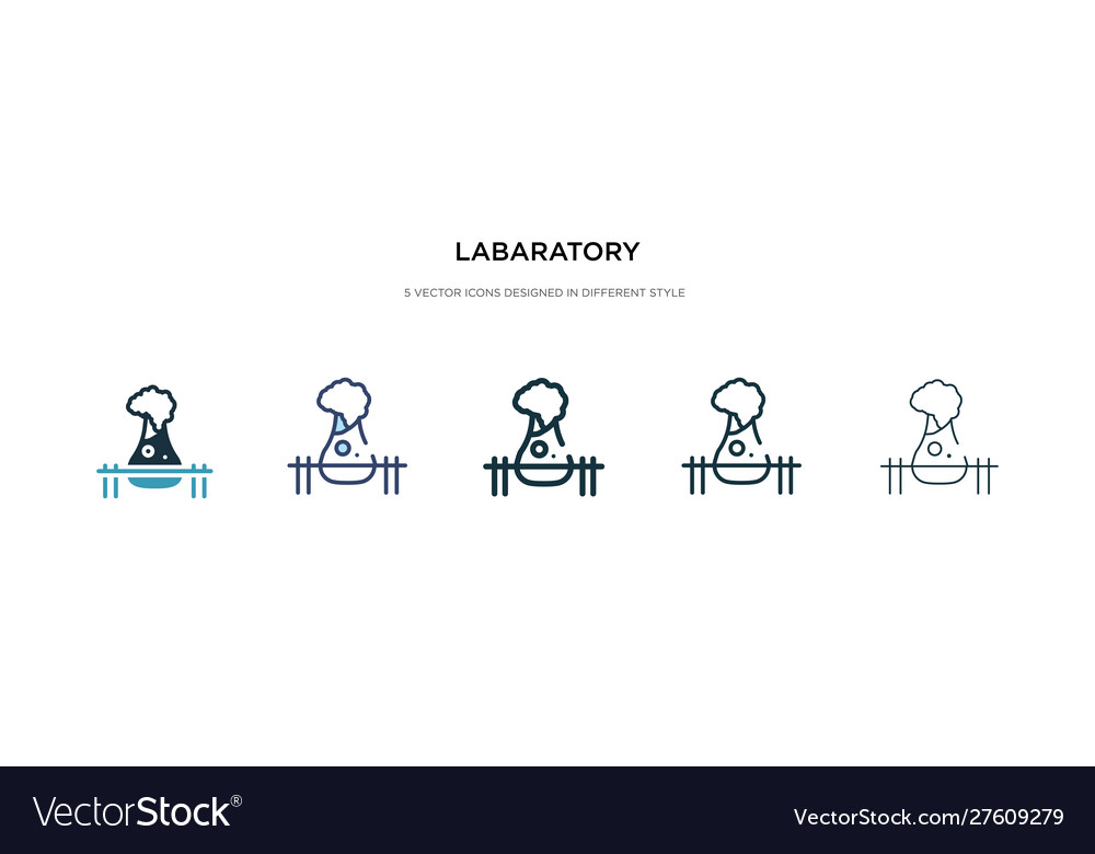 Labaratory icon in different style two colored vector image Labaratory icon in different style two colored