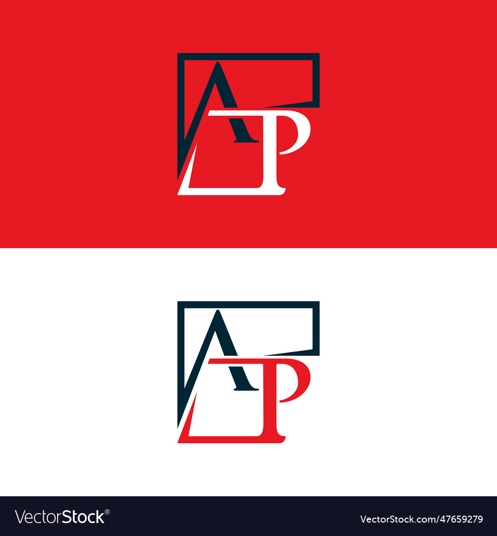 Monogram of letter ap logo design template