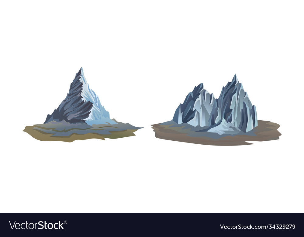 Berggipfel mit Klippe und Rockset