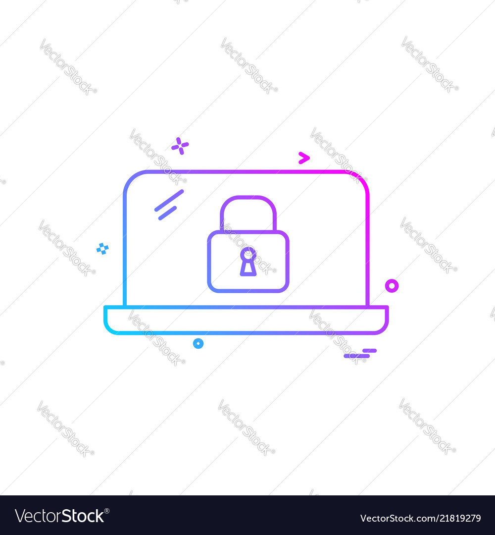 Password and security icon design vector image Password and security icon design