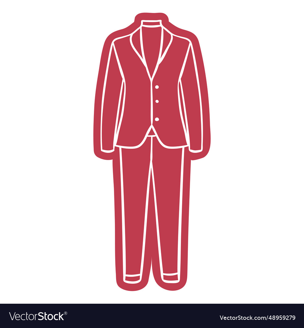Prom suit cut out Royalty Free Vector Image - VectorStock