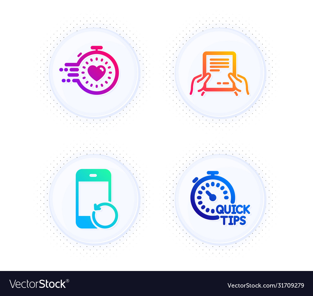 Receive file recovery phone and timer icons set