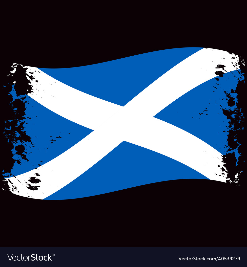Schottland Flagge transparent mit Aquarellfarbe br vector image Schottland Flagge transparent mit Aquarellfarbe br
