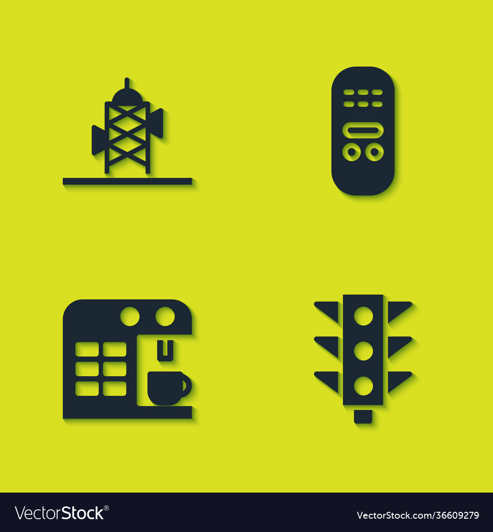Set antenna traffic light coffee machine