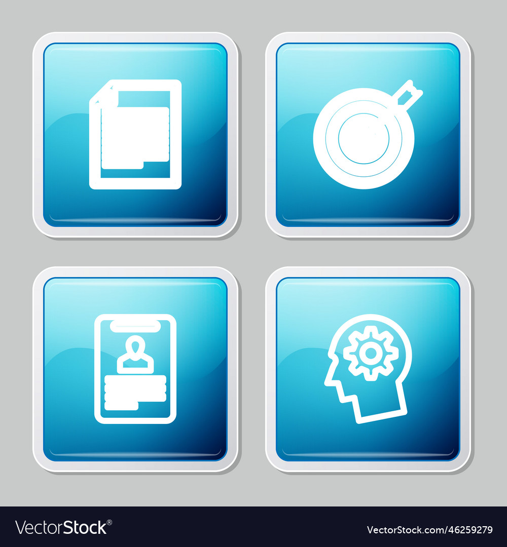 Set line document target with arrow vector image Set line document target with arrow