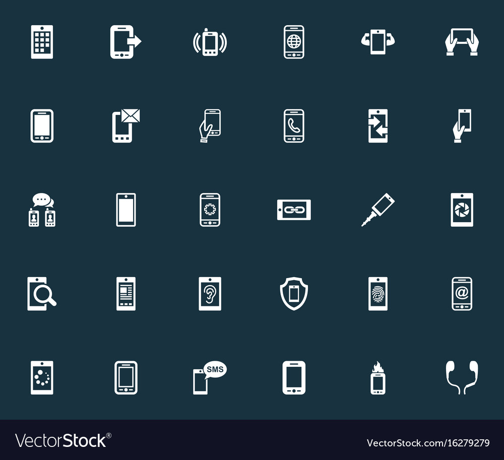 Set of simple icons element