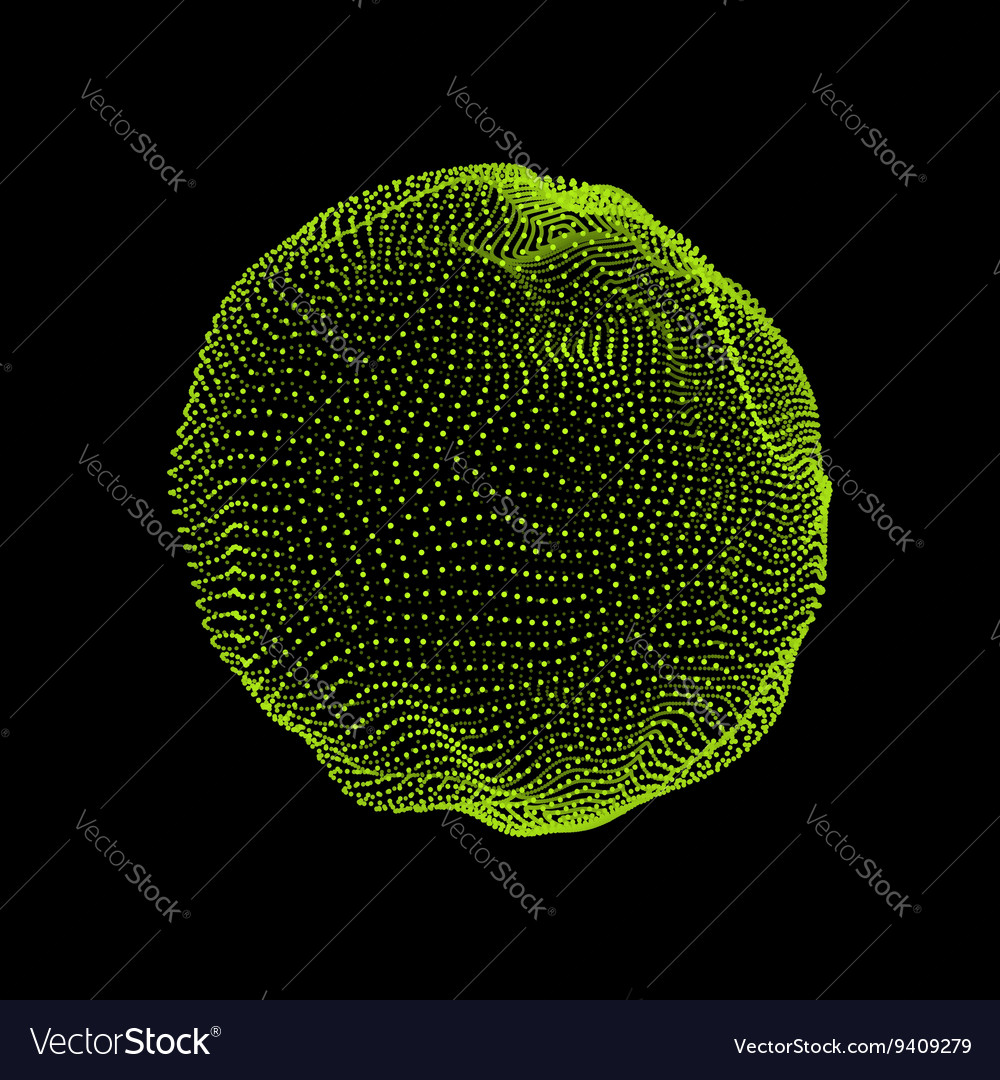 Sphere consisting of points abstract globe grid