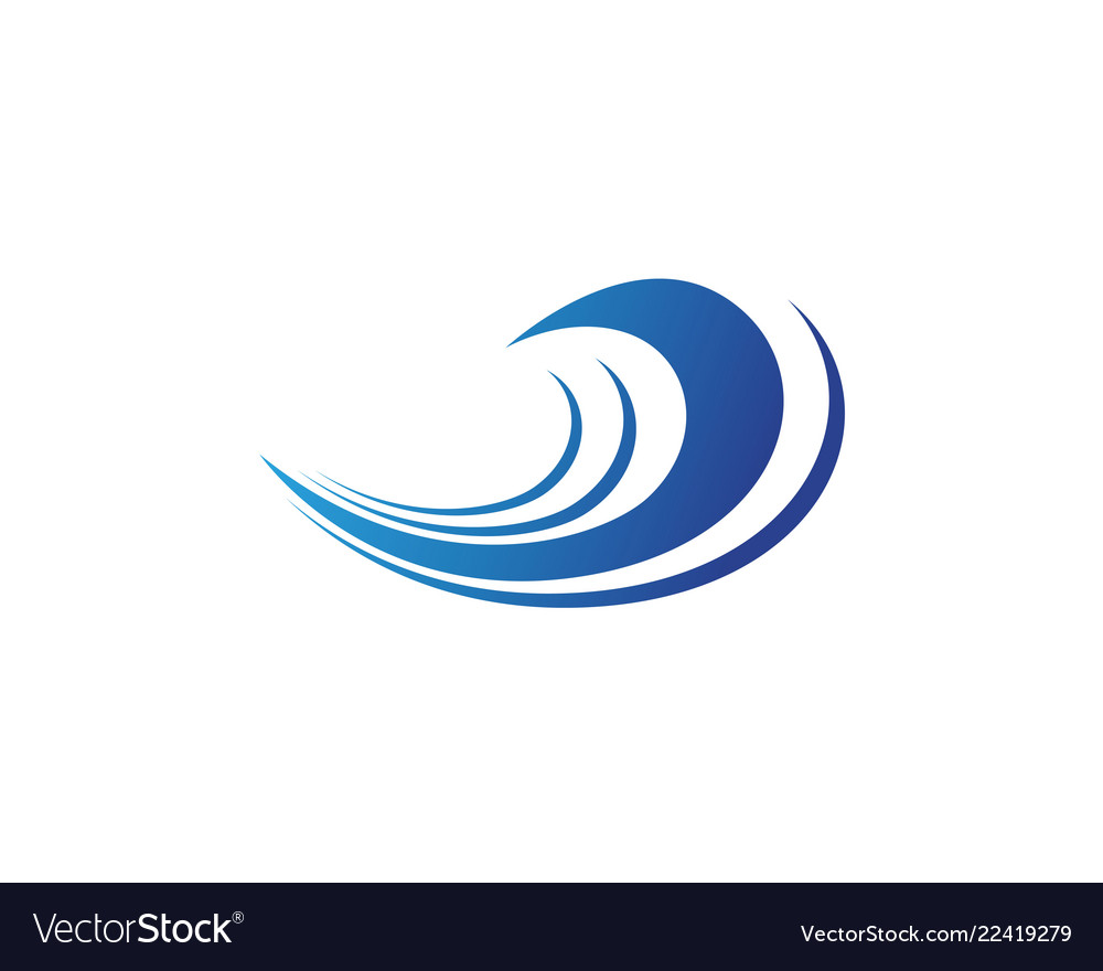 Splash water wave beach logo and symbol Royalty Free Vector