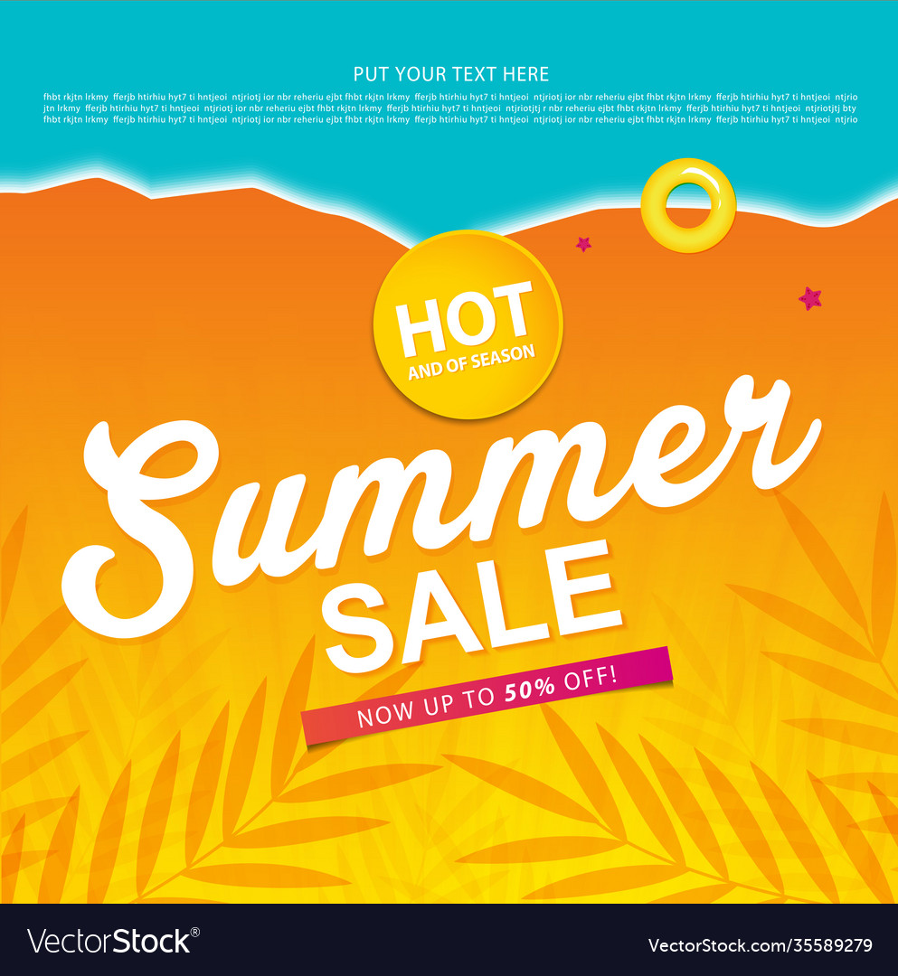 Sommerverkauf Vorlage Banner oder Poster vector image Sommerverkauf Vorlage Banner oder Poster