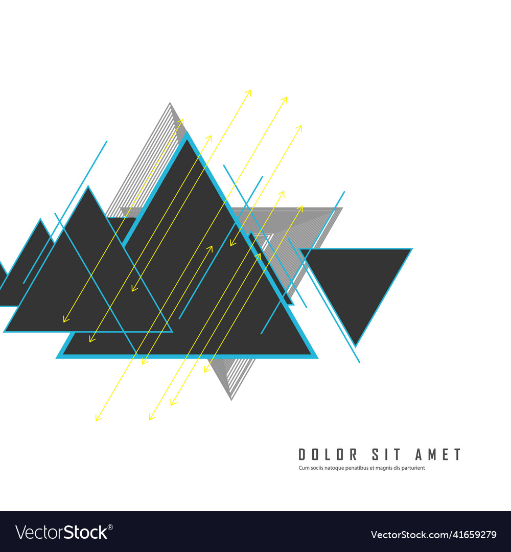 Triangle pattern with lines design vector image Triangle pattern with lines design