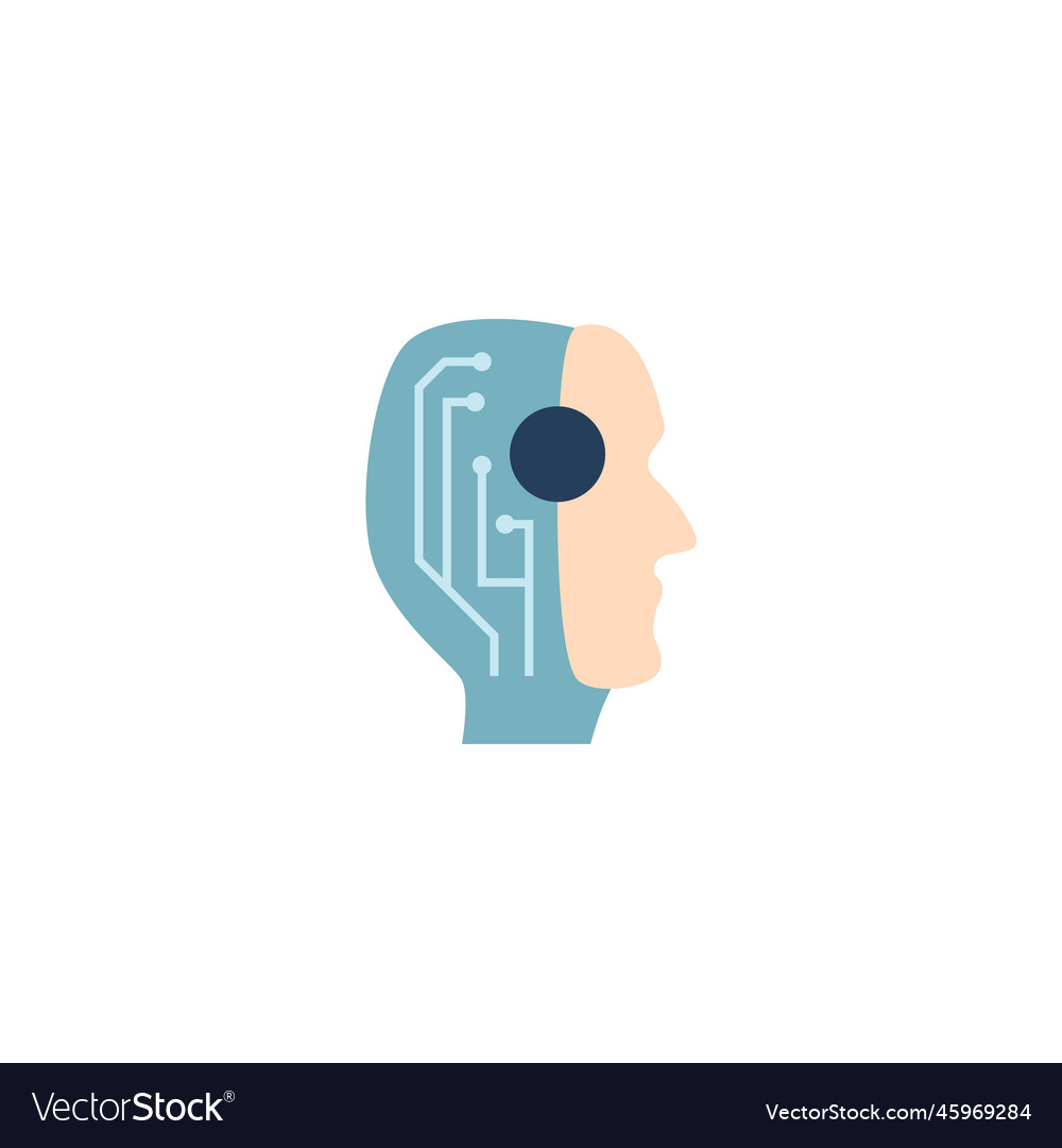 Ai robot creative icon from artificial Royalty Free Vector