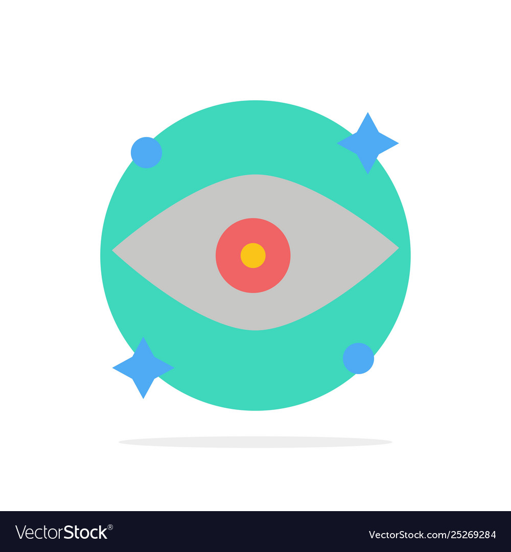 Eye eyes watching abstract circle background flat