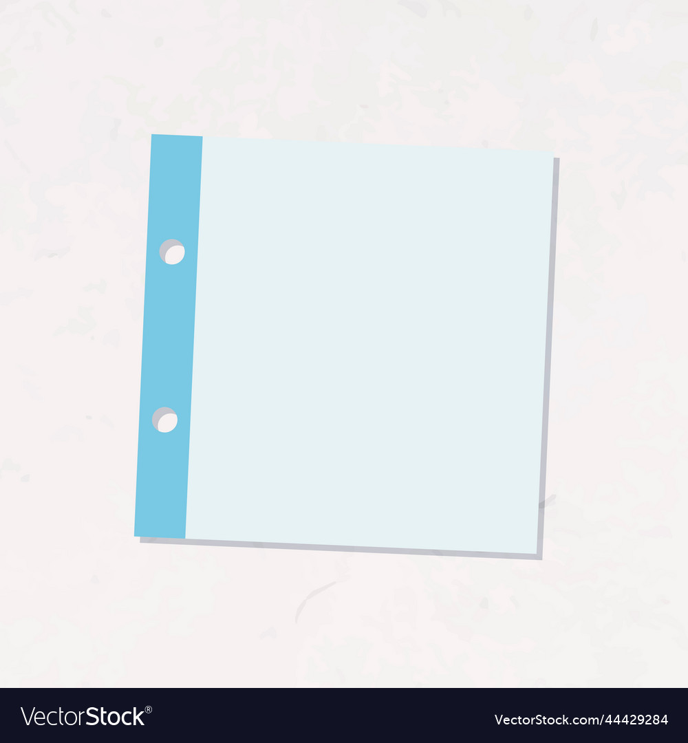 Hole punched blue notepaper journal sticker