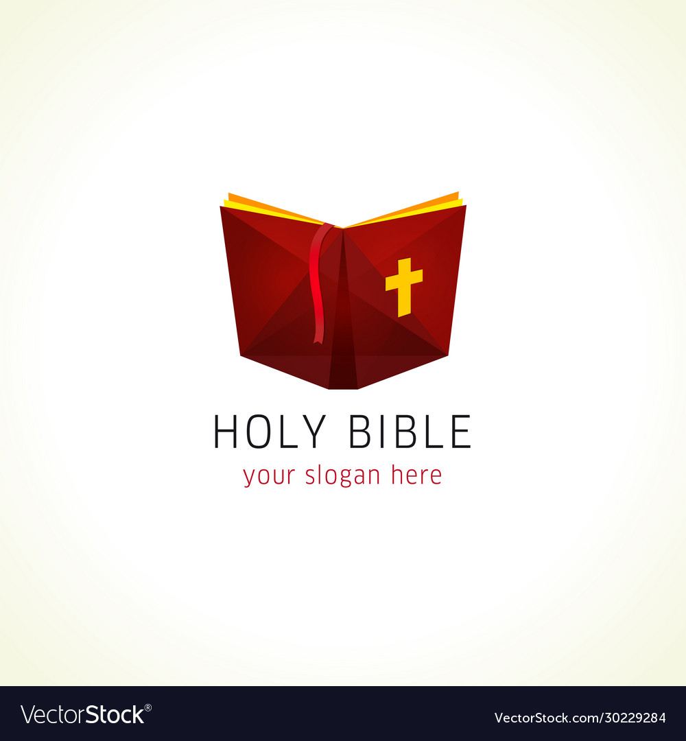 Holy bible logo concept Royalty Free Vector Image